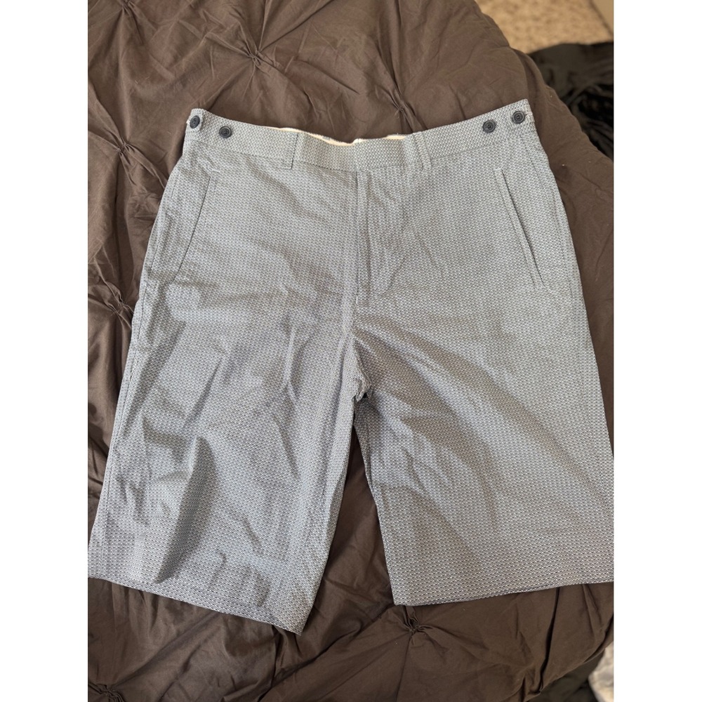 Ben Sherman Men's W32 Blue Patterned Casual Shorts Golf Walking